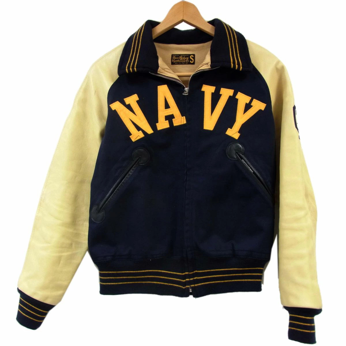 Buzz Rickson'S Athletic Jacket Sleeve Leather Var… - image 1