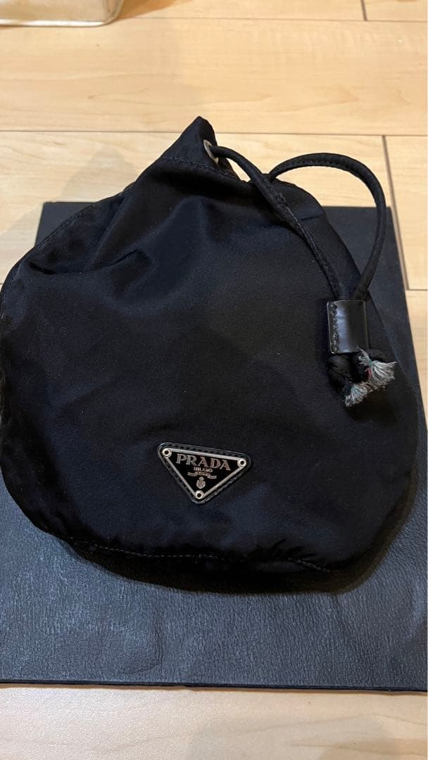 [Authentic] PRADA Drawstring Accessory Pouch Nylo… - image 1