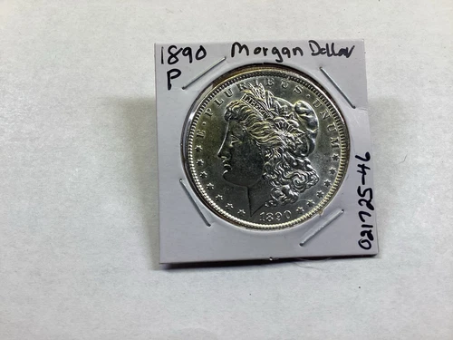 1890 Morgan 90% Silver Dollar in AU Condition 90% Silver Coin 021724 46ae