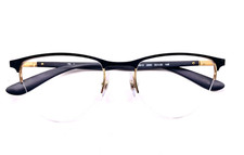 Ray-Ban Eyeglass Frame RB 6513 2890 Black /Gold 53-20-145 Half Rim