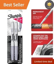 Exceptional Silver Metallic Markers - 2 Count Fine Point for Arts Crafts