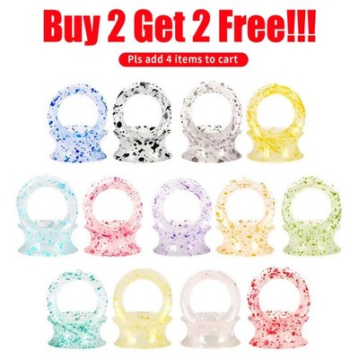 1 Pair Soft Silicone Ear Gauges Plugs Double Flared Tunnels Flexible Piercing