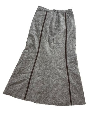 Wool Blend Long Fit And Flare Skirt Lined 29  Waist 36  Long Size 8