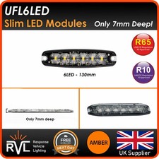 DELGADO BAJO PERFIL EMPOTRADO ÁMBAR LED ESTROBOSCÓPICO LUZ DE ADVERTENCIA DE EMERGENCIA 12V/24