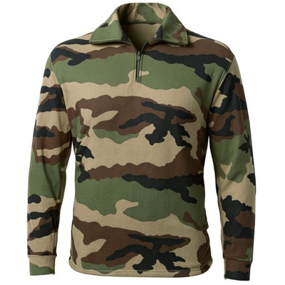 #ad New French Army CCE Camouflage Polar Fleece Shirt Quarter Zip Foreign Legion $24.99