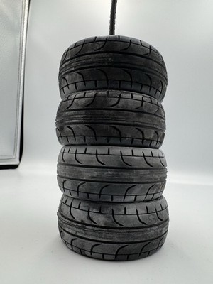 7 Blade Wheel (Chrome) 1/10 Touring Car tire 4pcs