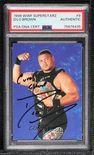 PSA/DNA 1998 WWF Superstarz D'Lo Brown #9 PSA/DNA Authentic Card & Auto 05bt