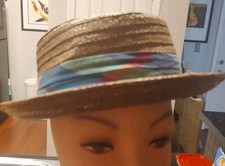 Stetson Madrigal Straw Pork Pie Hat Size Small. 7" Across