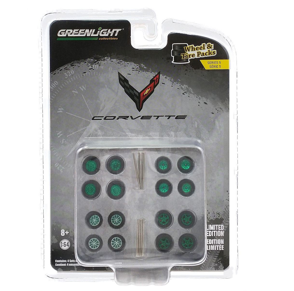 Greenlight 164 Wheel - Tire Pack - Chevrolet Corvette Green Machine CHASE 16090 2890₽
