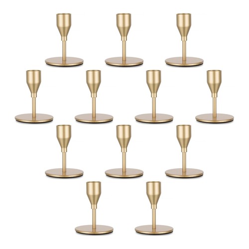 Gold Taper Candle Holders for Candlestick: Christmas Candles Holder Bulk Tabl...