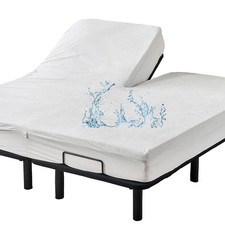 Waterproof Partial Split Top King Mattress Protector for Adjustable Bed with ...