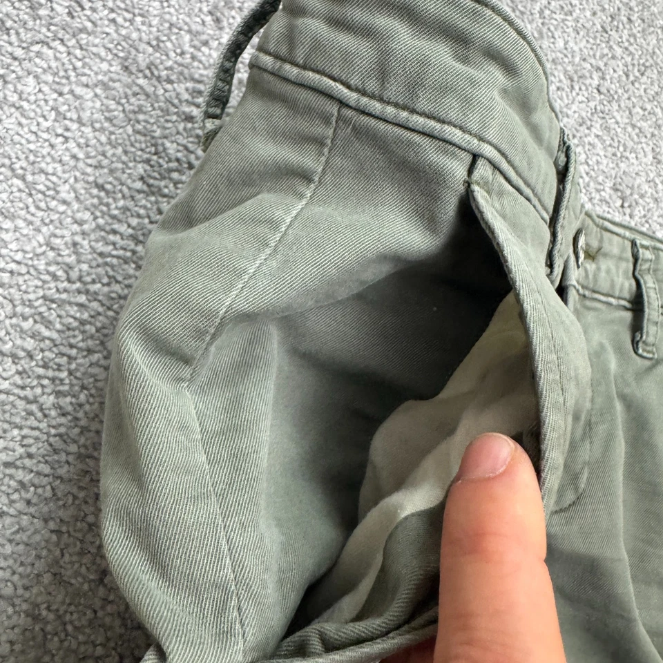 AG Adriano Goldschmied Slim Khaki Chino Pants Womens 24 Green Low Rise 28x30 - Image 4 of 4