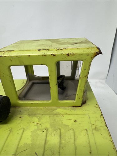 Vintage 1970's Mighty Tonka Lime Green Press Steel Shovel Truck - Picture 10 of 15