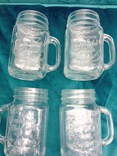 4  Glass Mason Jars For Drinks
