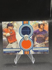 2024 Topps Tribute - Dual Relics Blue #DR2-BT Alex Bregman, Kyle Tucker /150 