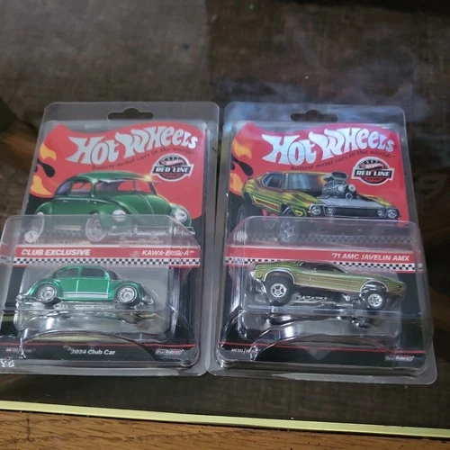 New ListingHot Wheels Red Line Club Series 2024 Volkswagen Beetle Diecast Green 1:64 Car