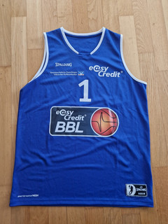Spalding easyCredit BBL Jersey Trikot Nr. 1 Größe M Basketball Autogramm Lucca
