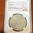 1925 Peace Silver Dollar $1 Philadelphia NGC MS63 Business Strike KM#150