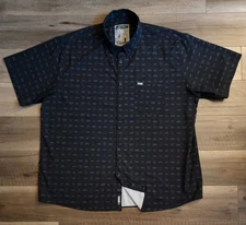 DIXXON The Executive Party Shirt Black Short Sleeve Button Up Men’s 4XL