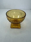 Indiana Daisy Amber Brown Sherbet Ice Cream Bowl Mid Century Depression Glass