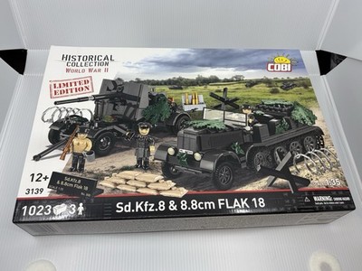COBI Sd.Kfz.8 & 8,8cm FLAK 18 LIMITED EDITION NIB SEALED #3139 - Very Rare!!