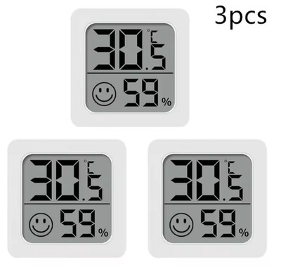 3pcs Mini LCD Digital Thermometer Hygrometer Indoor Zimmer Temperatur