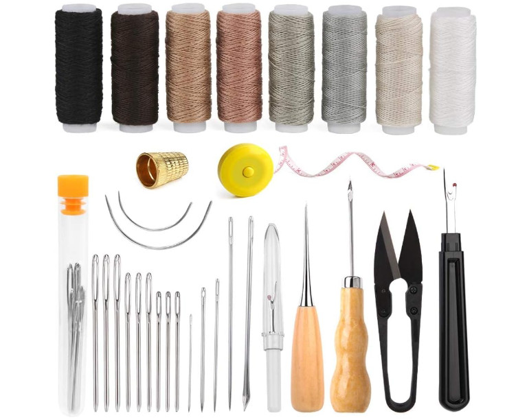 BAGERLA Heavy Duty Upholstery Repair Kit with Awl, Needles, Thread for DIY