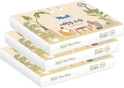 Travel Pocket Tissues Packs (Soft Pack) 70 Sheets per Pack / 3Packs, 210 Tissues