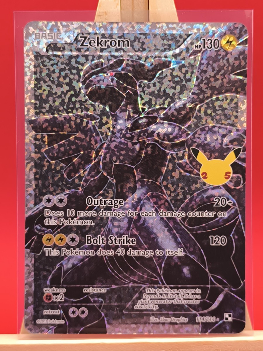 Zekrom 114/114 Celebrations Textured Full Art Ultra Rare Zekrom 114/114 Celebrations Textured Full Art Ultra Rare