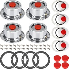 Cheemuii 4 Pack 343-4009 Trailer Hub Caps With Oil Window 4pcs Set Silver Cheemuii 4 Pack 343-4009 Trailer Hub Caps With Oil Window 4pcs Set Silver
