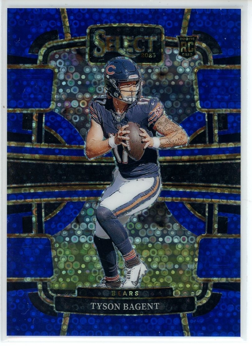 2023 Panini Select Tyson Bagent Concourse Blue Disco Prizm RC /25