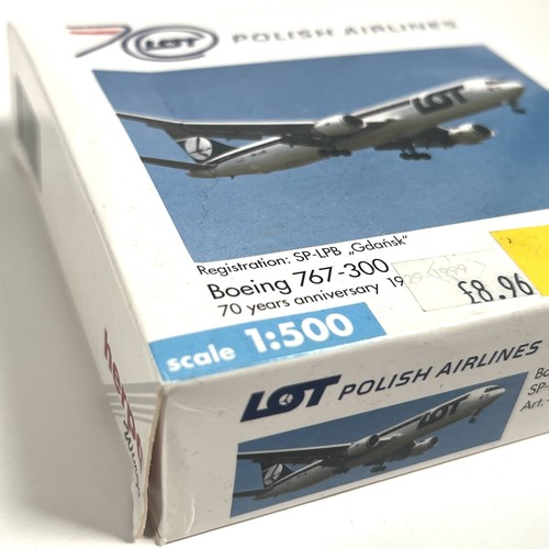 Herpa Wings 502917 LOT Polish Airlines Boeing 767-300 1:500 Diecast Modell Neu! - Bild 3 von 16
