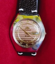 Orient crystal peach original dial automatic working 21j watch serviced 016