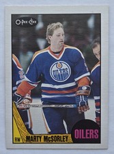 1987 O-Pee-Chee (OPC) Marty McSorley Rookie Card Near Mint. rookie card picture