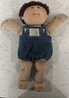 Vintage Cabbage Patch Kids Doll Overalls Shirtless Brown Hair Xavier Roberts