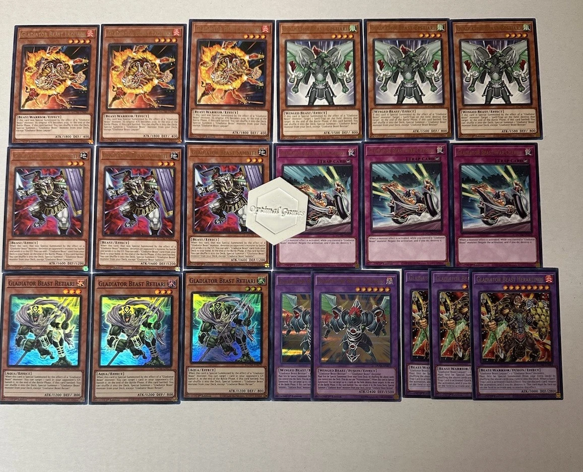 Yu-Gi-Oh! Gladiator Beast Deck - Includes Tamer Editor, Andal, Augustus & More! Yu-Gi-Oh! Gladiator Beast Deck - Includes Tamer Editor, Andal, Augustus & More!