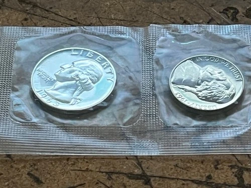 1963 Washington Quarter Proof 90% Silver Gem Brilliant & NICKEL (PJ)