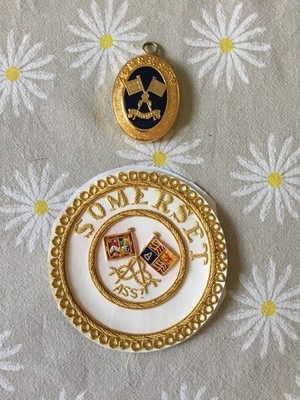 Somerset Craft Provincial Grand Assistant Standard Br Kragen Schmuck Schürze Abzeichen
