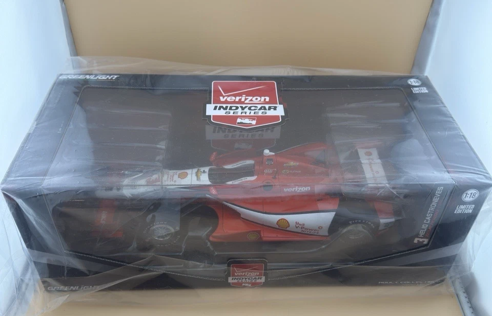Helio Castroneves 2015 #3 Shell Penske IndyCar 1/18 Greenlight Diecast Sealed - Image 3 of 4