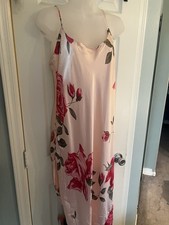 August Silk Maxi Floral Slip Dress Large