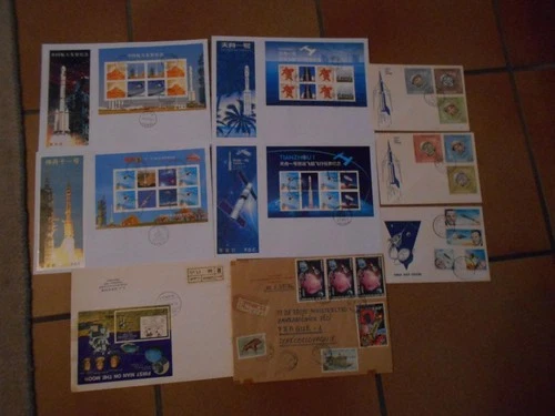 China/Gulf States 9x FDC with Stamps Blocks Space