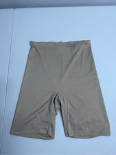 Spanx Shaping Shorts Womens Sz L High Waisted Slimming Slimplicity Mid-Thigh Tan