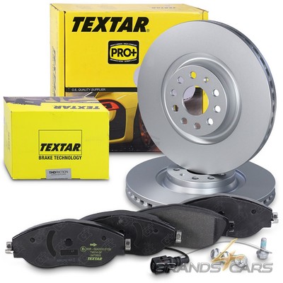 TEXTAR BREMSSCHEIBEN+BELÄGE VORNE FÜR AUDI SEAT LEON SKODA OCTAVIA VW PASSAT B8