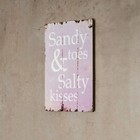 4tlg. Wandschilder Set Holzbild Holzschild Dekoschild Shabby Sommer