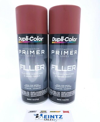 DupliColor FP102 Sandable Red Filler Primer Int./Ext. Rust Resist 12oz (2 pack)