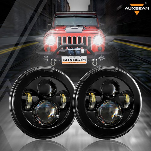 AUXBEAM 7" LED Headlight Fog Lights DRL Combo Kit For Jeep Wrangler JK 2007-2017 - Imagen 2 de 12