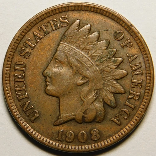 1908 Indian Head Cent Penny EF-XF  "Actual Coin Pictured"