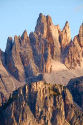 Wandbild: Rocky Mountain Peaks von Croda da Lago in den Dolomiten, [...]