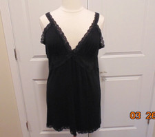NWT Adore Me Primrose Black Nightie / Slip Dr...