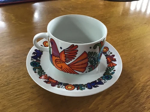 Villeroy and Boch Acapulco cup and saucer set.  Mint condition 